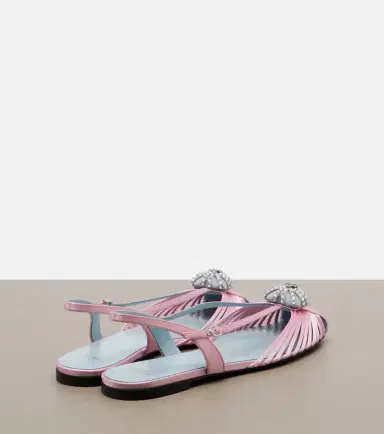 Valentino Garavani Caur Royal satin slingback flats | Thumbnail 4 Valentino Garavani Caur Royal satin slingback flats | Thumbnail 4
