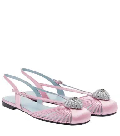 Valentino Garavani Caur Royal satin slingback flats | Thumbnail 1 Valentino Garavani Caur Royal satin slingback flats | Thumbnail 1