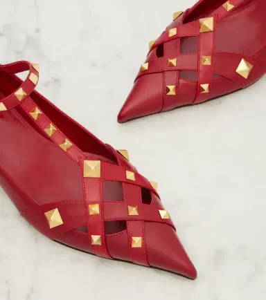 Valentino Garavani Studdy leather ballet flats | Thumbnail 2