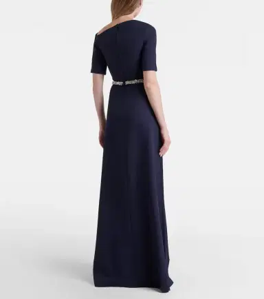 Safiyaa Stephanie embellished draped crêpe gown | Thumbnail 6