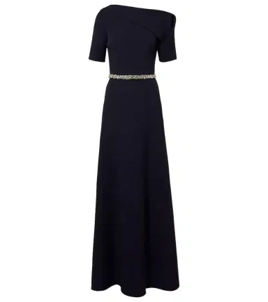 Safiyaa Stephanie embellished draped crêpe gown | Thumbnail 1