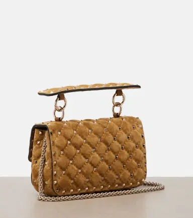 Valentino Garavani Rockstud Spike Small suede top-handle bag | Thumbnail 2 Valentino Garavani Rockstud Spike Small suede top-handle bag | Thumbnail 2