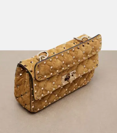 Valentino Garavani Rockstud Spike Small suede top-handle bag | Thumbnail 4 Valentino Garavani Rockstud Spike Small suede top-handle bag | Thumbnail 4