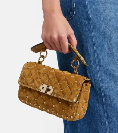 Valentino Garavani Rockstud Spike Small suede top-handle bag | Thumbnail 5 Valentino Garavani Rockstud Spike Small suede top-handle bag | Thumbnail 5