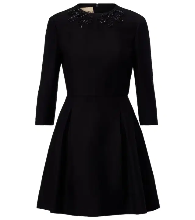 Crepe Couture embellished minidress