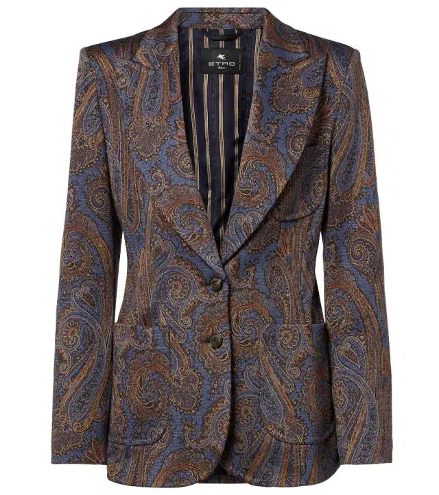 Paisley jacquard blazer