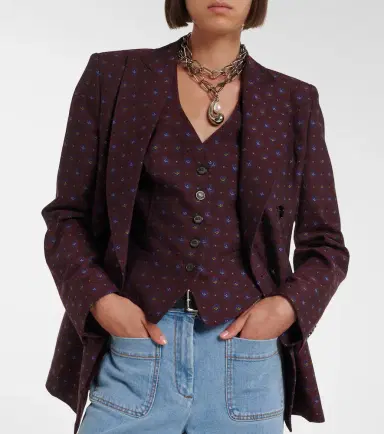 Etro Floral wool and cotton jacquard vest | Thumbnail 3