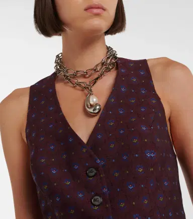 Etro Floral wool and cotton jacquard vest | Thumbnail 4