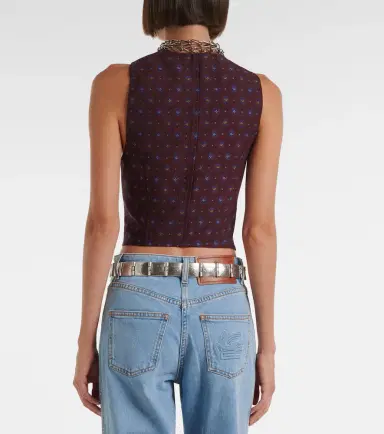 Etro Floral wool and cotton jacquard vest | Thumbnail 6