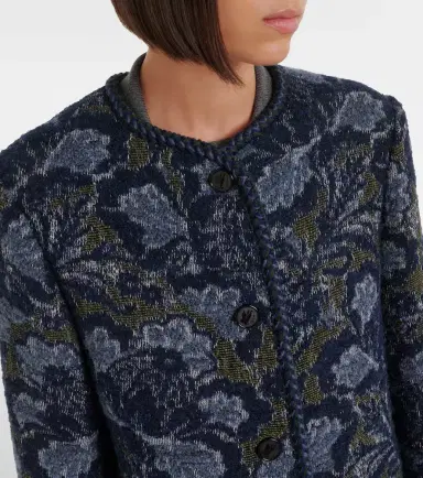Etro Cotton and wool-blend jacquard coat | Thumbnail 2 Etro Cotton and wool-blend jacquard coat | Thumbnail 2