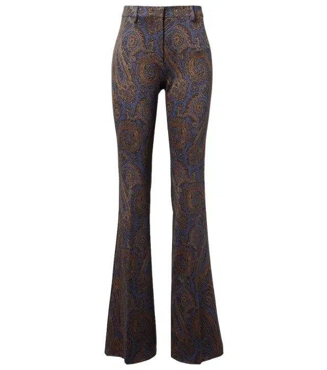 Paisley flared pants