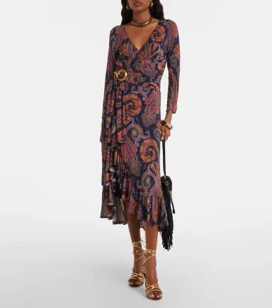 Etro Paisley wrap dress | Thumbnail 4