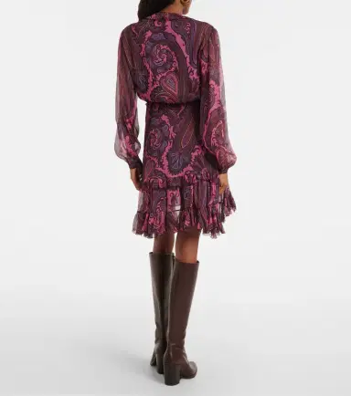Etro Paisley ruffled silk minidress | Thumbnail 5 Etro Paisley ruffled silk minidress | Thumbnail 5