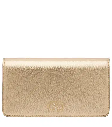 Valentino Garavani VLogo Mini metallic leather clutch | Thumbnail 1