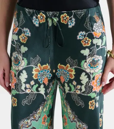 Roberto Cavalli Floral silk satin flared pants | Thumbnail 6