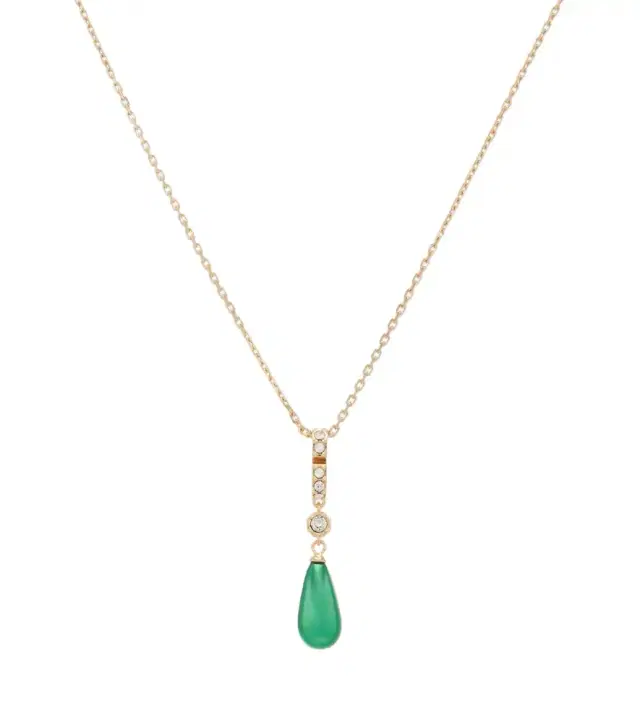 Valentino VLogo Swarovski-embellished pendant necklace