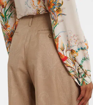 Etro Wool jacquard wide-leg pants | Thumbnail 2 Etro Wool jacquard wide-leg pants | Thumbnail 2