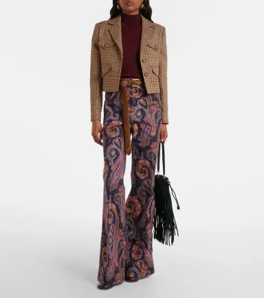 Etro Houndstooth cropped wool blazer | Thumbnail 4 Etro Houndstooth cropped wool blazer | Thumbnail 4