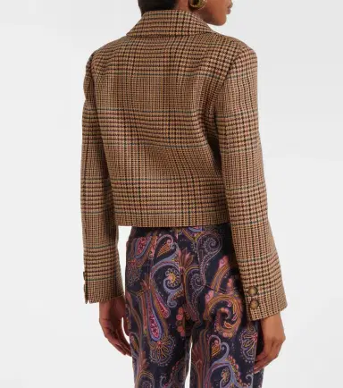 Etro Houndstooth cropped wool blazer | Thumbnail 5 Etro Houndstooth cropped wool blazer | Thumbnail 5