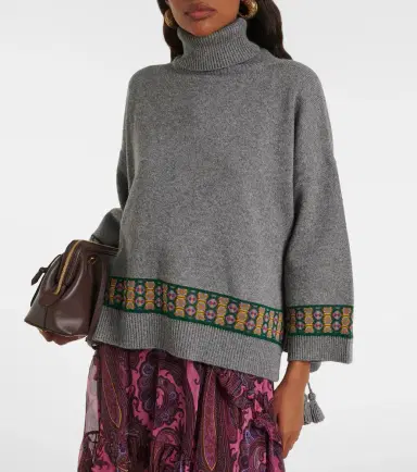 Etro Wool, cashmere, and cotton-blend sweater | Thumbnail 5