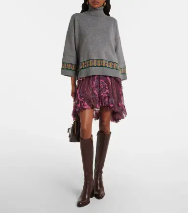 Etro Wool, cashmere, and cotton-blend sweater | Thumbnail 6