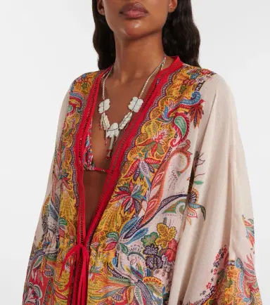Etro Paisley fringed kaftan | Thumbnail 2