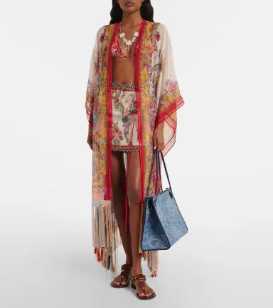 Etro Paisley fringed kaftan | Thumbnail 3