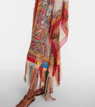 Etro Paisley fringed kaftan | Thumbnail 6