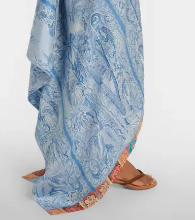 Etro Paisley asymmetric silk maxi dress | Thumbnail 2 Etro Paisley asymmetric silk maxi dress | Thumbnail 2
