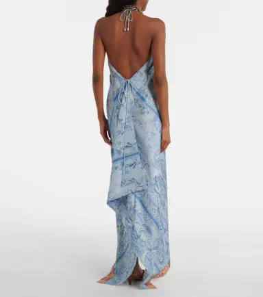 Etro Paisley asymmetric silk maxi dress | Thumbnail 5 Etro Paisley asymmetric silk maxi dress | Thumbnail 5
