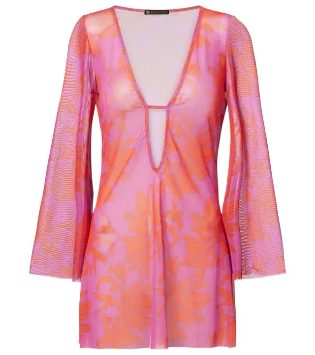 ViX Paula Hermanny Lidi floral sheer beach dress