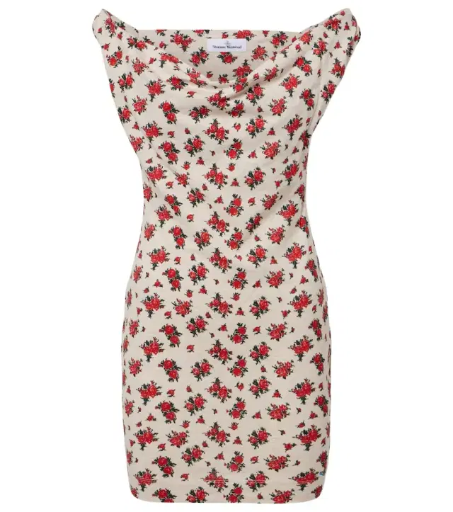 Anna floral cotton jersey minidress