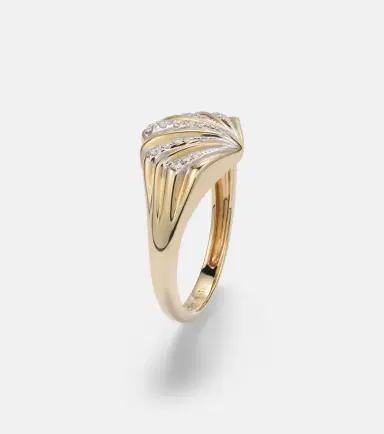 Yvonne Léon Yvonne Léon Baby Chevalière 9kt ring with diamonds | Thumbnail 4