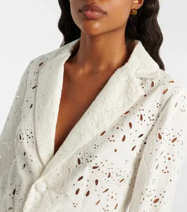 Frame Paisley broderie anglaise cotton blazer | Thumbnail 2 Frame Paisley broderie anglaise cotton blazer | Thumbnail 2