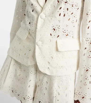 Frame Paisley broderie anglaise cotton blazer | Thumbnail 3 Frame Paisley broderie anglaise cotton blazer | Thumbnail 3