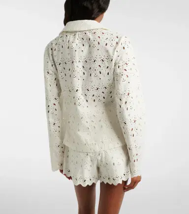 Frame Paisley broderie anglaise cotton blazer | Thumbnail 4 Frame Paisley broderie anglaise cotton blazer | Thumbnail 4