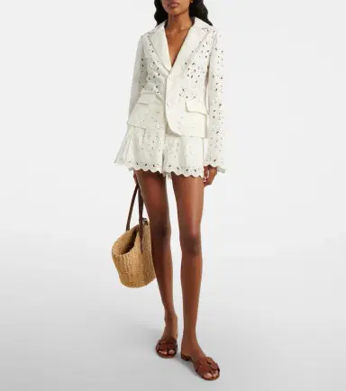 Frame Paisley broderie anglaise cotton blazer | Thumbnail 6 Frame Paisley broderie anglaise cotton blazer | Thumbnail 6