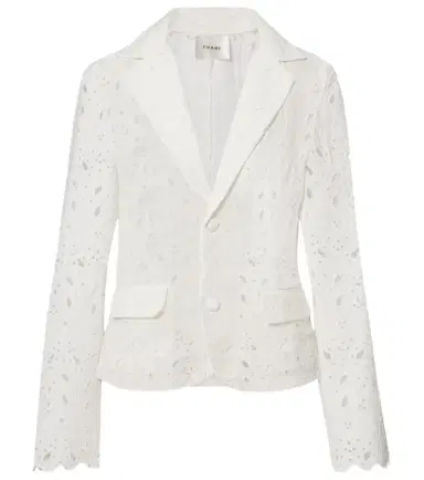 Frame Paisley broderie anglaise cotton blazer | Thumbnail 1 Frame Paisley broderie anglaise cotton blazer | Thumbnail 1