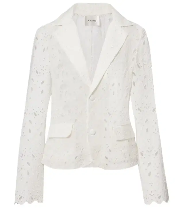 Frame Paisley broderie anglaise cotton blazer