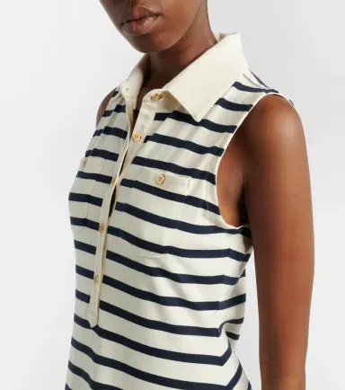 Frame Sea Breeze striped cotton polo dress | Thumbnail 3 Frame Sea Breeze striped cotton polo dress | Thumbnail 3