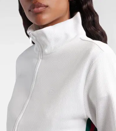 Gucci Ribbed-knit cropped sweatshirt | Thumbnail 2 Gucci Ribbed-knit cropped sweatshirt | Thumbnail 2