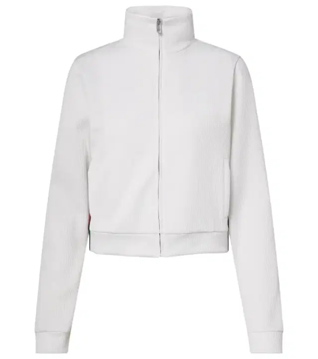 Ribbed-knit cropped sweatshirt