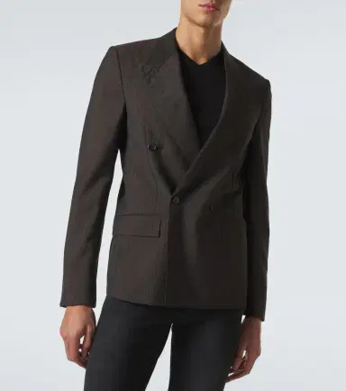 Gucci Pinstripe wool and mohair blazer | Thumbnail 2
