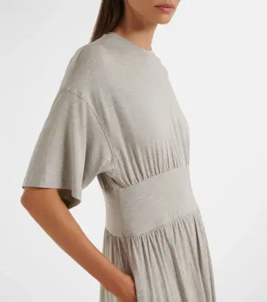 TOTEME Jersey gathered midi dress | Thumbnail 2 TOTEME Jersey gathered midi dress | Thumbnail 2
