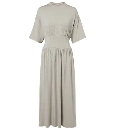 TOTEME Jersey gathered midi dress | Thumbnail 1 TOTEME Jersey gathered midi dress | Thumbnail 1