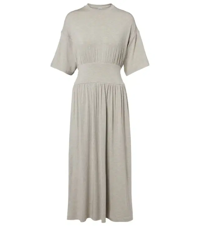 Jersey gathered midi dress