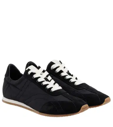 TOTEME Flex suede-trimmed sneakers | Thumbnail 1 TOTEME Flex suede-trimmed sneakers | Thumbnail 1