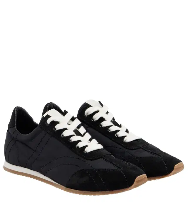 Toteme Flex suede-trimmed sneakers
