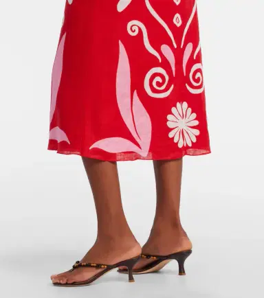 Cala de la Cruz Fabiana printed linen midi skirt | Thumbnail 2 Cala de la Cruz Fabiana printed linen midi skirt | Thumbnail 2