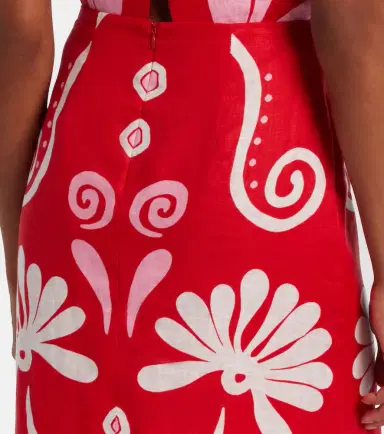Cala de la Cruz Fabiana printed linen midi skirt | Thumbnail 4 Cala de la Cruz Fabiana printed linen midi skirt | Thumbnail 4